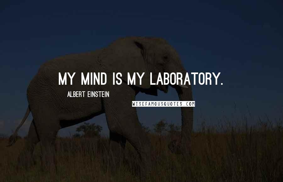Albert Einstein Quotes: My mind is my laboratory.