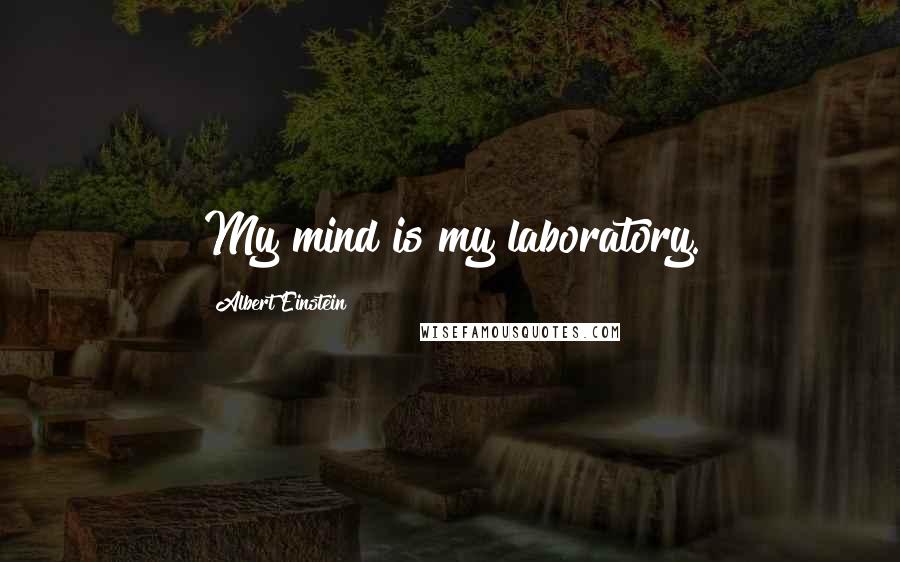 Albert Einstein Quotes: My mind is my laboratory.