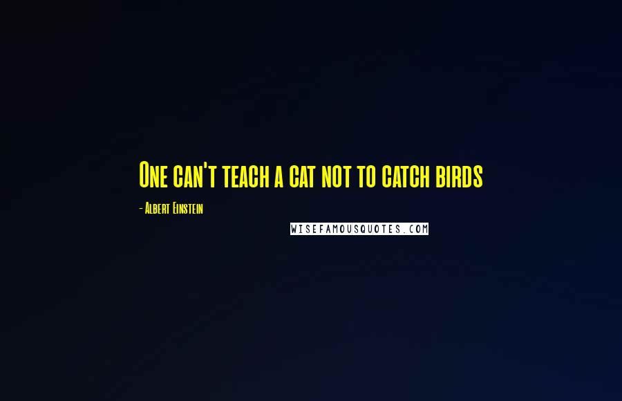 Albert Einstein Quotes: One can't teach a cat not to catch birds