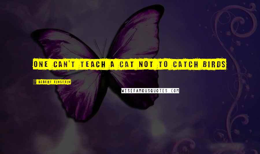 Albert Einstein Quotes: One can't teach a cat not to catch birds