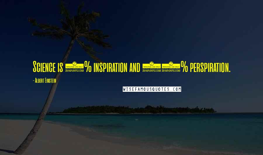 Albert Einstein Quotes: Science is 1% inspiration and 99% perspiration.