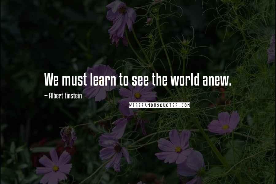 Albert Einstein Quotes: We must learn to see the world anew.