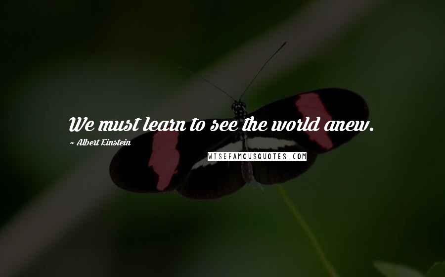 Albert Einstein Quotes: We must learn to see the world anew.