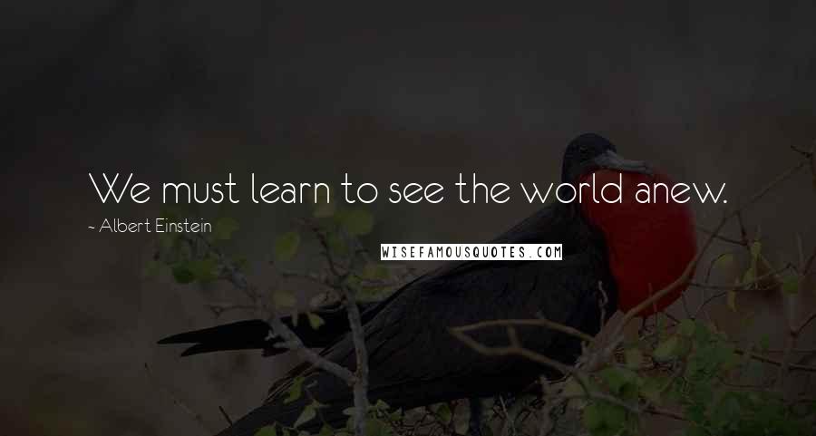 Albert Einstein Quotes: We must learn to see the world anew.