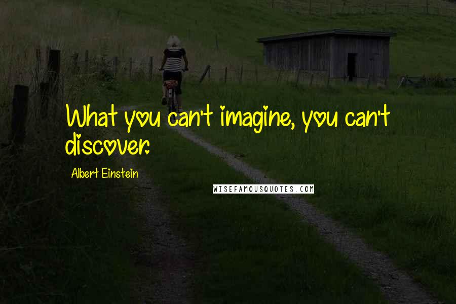 Albert Einstein Quotes: What you can't imagine, you can't discover.