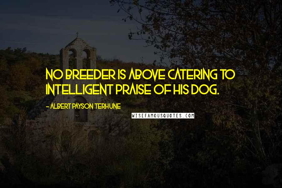 Albert Payson Terhune Quotes: No breeder is above catering to intelligent praise of his dog.