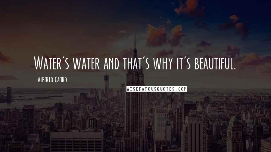 Alberto Caeiro Quotes: Water's water and that's why it's beautiful.