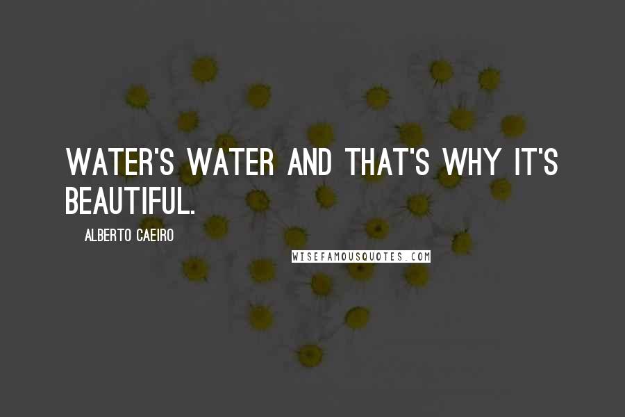 Alberto Caeiro Quotes: Water's water and that's why it's beautiful.