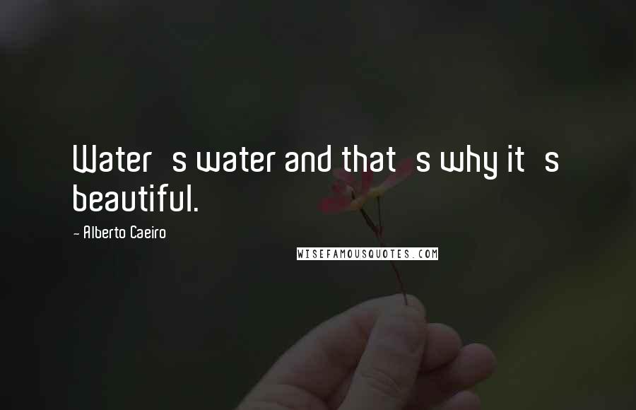 Alberto Caeiro Quotes: Water's water and that's why it's beautiful.