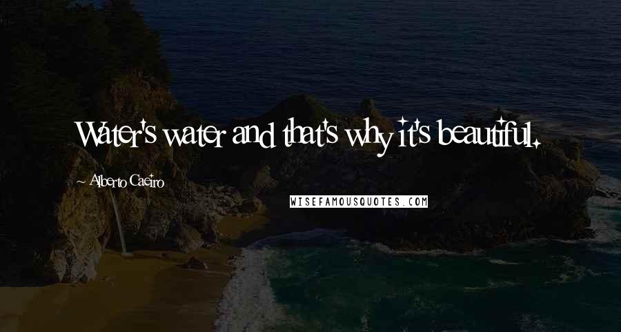 Alberto Caeiro Quotes: Water's water and that's why it's beautiful.