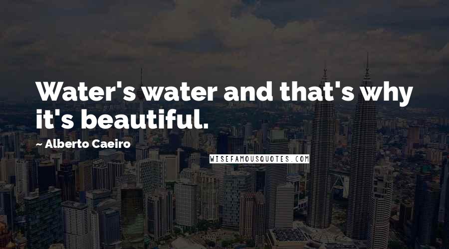 Alberto Caeiro Quotes: Water's water and that's why it's beautiful.