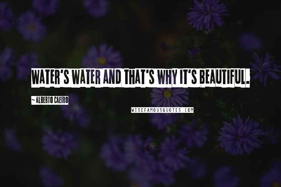 Alberto Caeiro Quotes: Water's water and that's why it's beautiful.