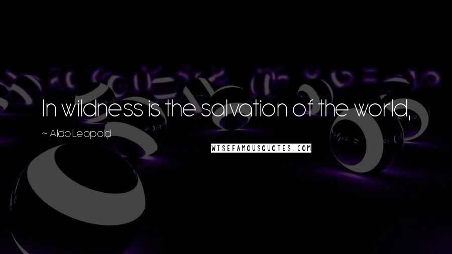 Aldo Leopold Quotes: In wildness is the salvation of the world,