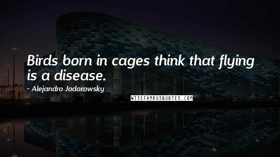 Alejandro Jodorowsky Quotes: Birds born in cages think that flying is a disease.