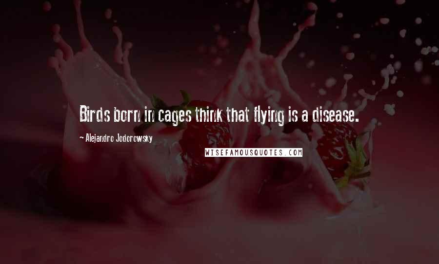 Alejandro Jodorowsky Quotes: Birds born in cages think that flying is a disease.