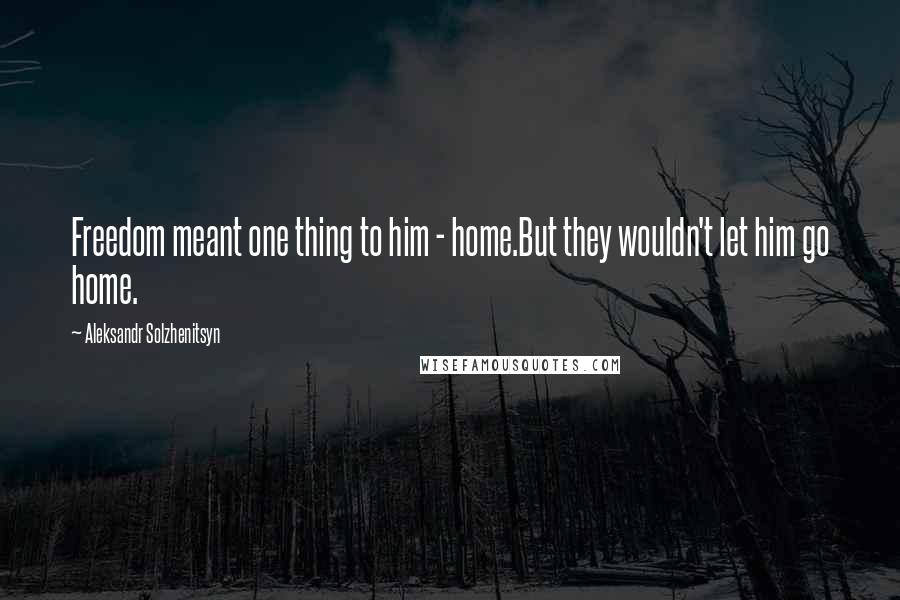 Aleksandr Solzhenitsyn Quotes: Freedom meant one thing to him - home.But they wouldn't let him go home.