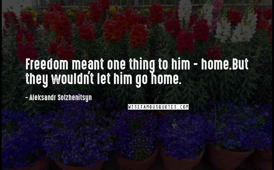 Aleksandr Solzhenitsyn Quotes: Freedom meant one thing to him - home.But they wouldn't let him go home.