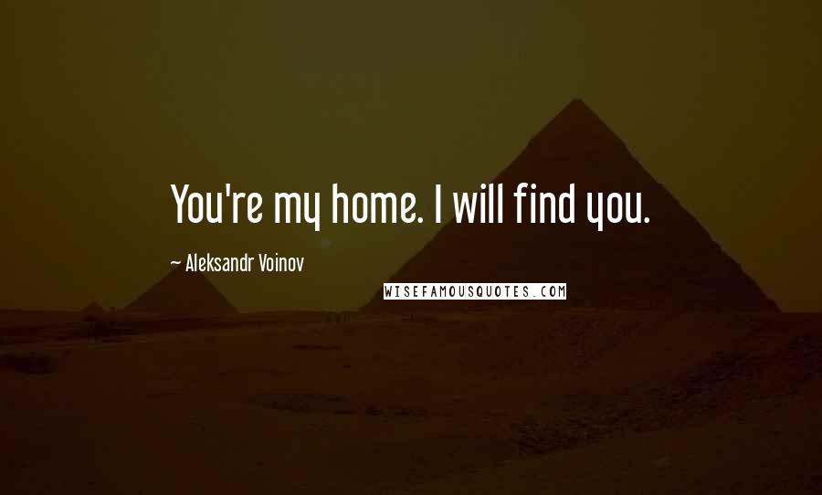 Aleksandr Voinov Quotes: You're my home. I will find you.