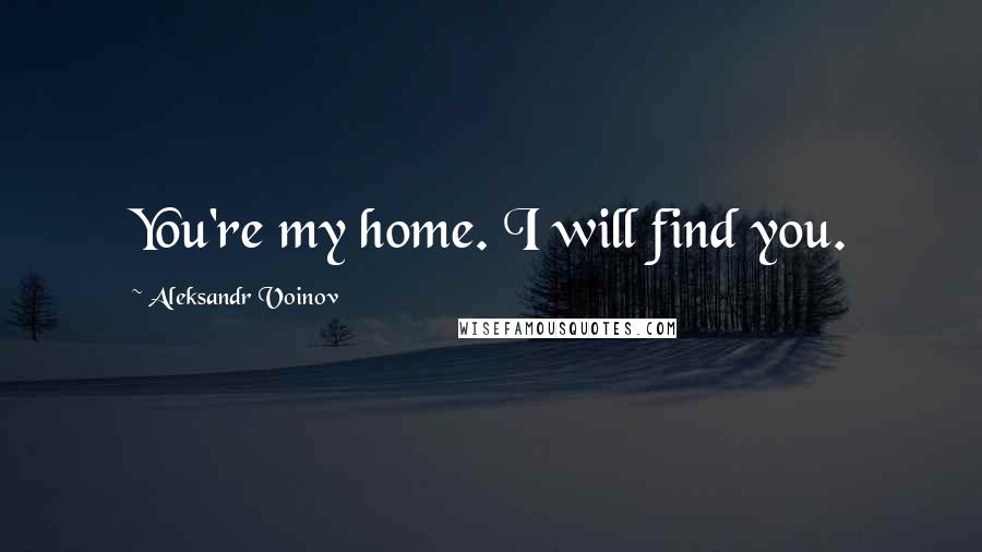 Aleksandr Voinov Quotes: You're my home. I will find you.