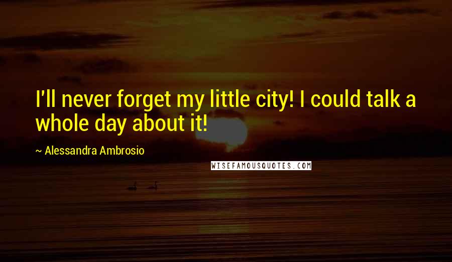 Alessandra Ambrosio Quotes: I'll never forget my little city! I could talk a whole day about it!