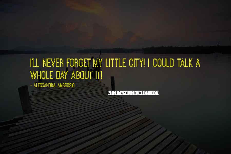 Alessandra Ambrosio Quotes: I'll never forget my little city! I could talk a whole day about it!