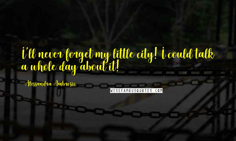 Alessandra Ambrosio Quotes: I'll never forget my little city! I could talk a whole day about it!