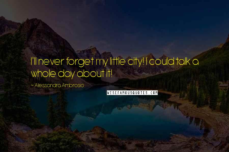 Alessandra Ambrosio Quotes: I'll never forget my little city! I could talk a whole day about it!