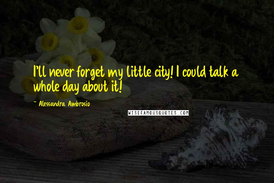 Alessandra Ambrosio Quotes: I'll never forget my little city! I could talk a whole day about it!