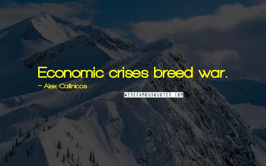 Alex Callinicos Quotes: Economic crises breed war.