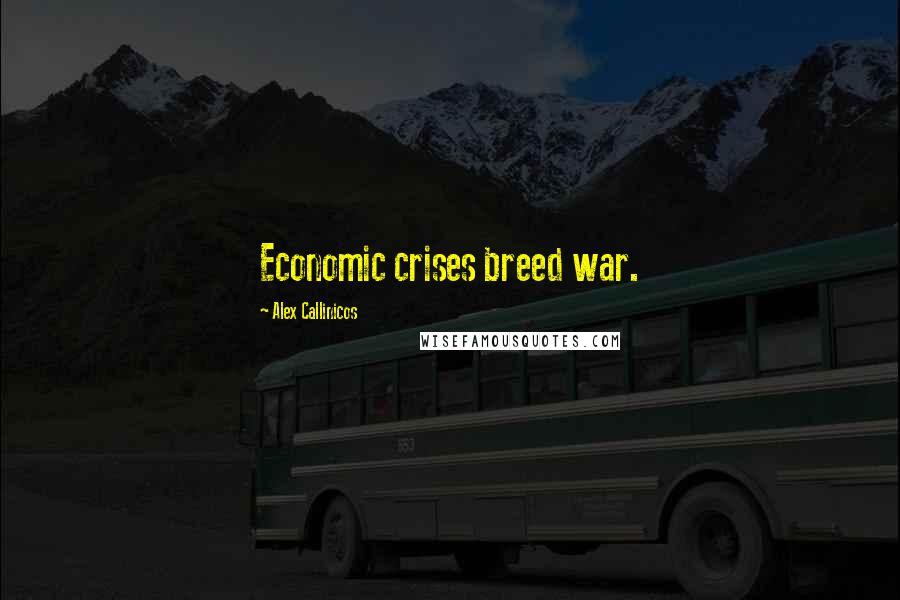 Alex Callinicos Quotes: Economic crises breed war.
