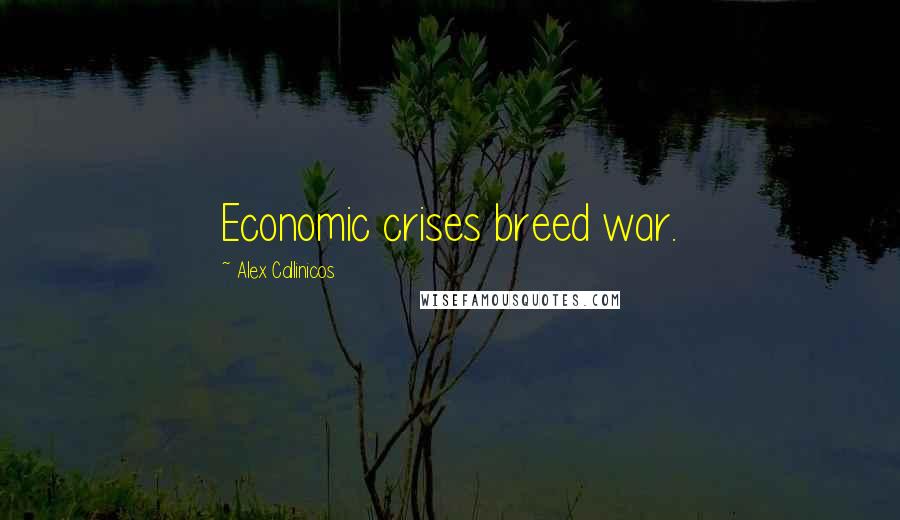 Alex Callinicos Quotes: Economic crises breed war.