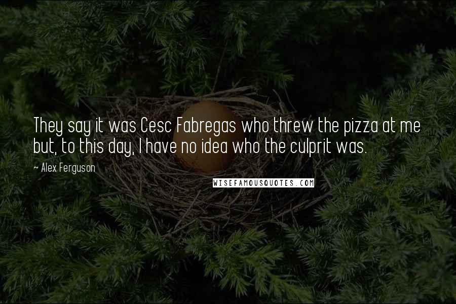 Alex Ferguson Quotes: They say it was Cesc Fabregas who threw the pizza at me but, to this day, I have no idea who the culprit was.