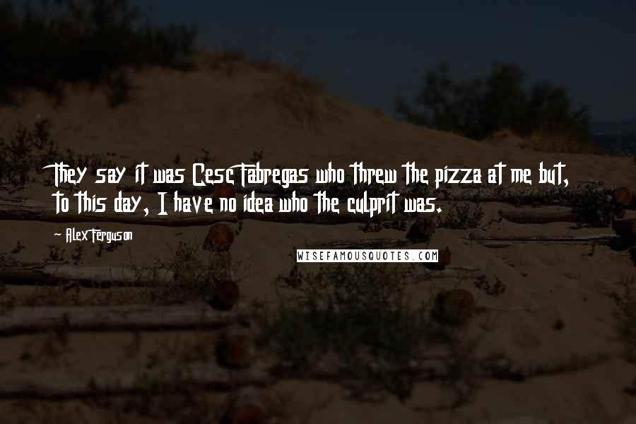 Alex Ferguson Quotes: They say it was Cesc Fabregas who threw the pizza at me but, to this day, I have no idea who the culprit was.