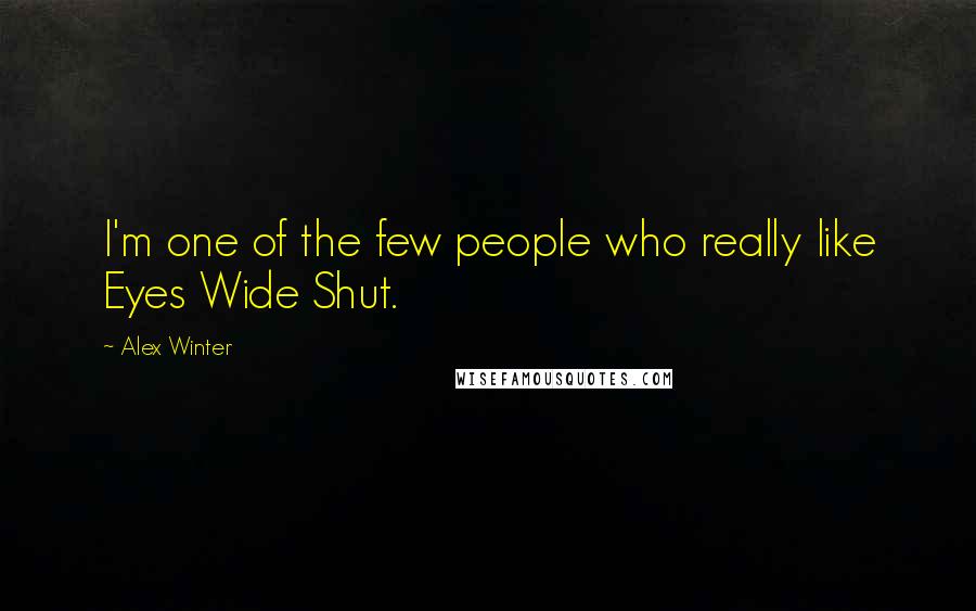 Alex Winter Quotes: I'm one of the few people who really like Eyes Wide Shut.