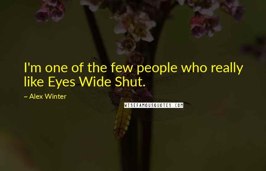 Alex Winter Quotes: I'm one of the few people who really like Eyes Wide Shut.