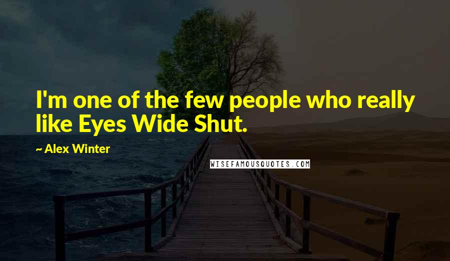 Alex Winter Quotes: I'm one of the few people who really like Eyes Wide Shut.