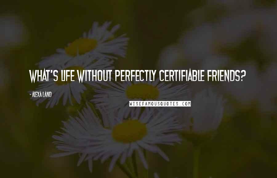 Alexa Land Quotes: What's life without perfectly certifiable friends?