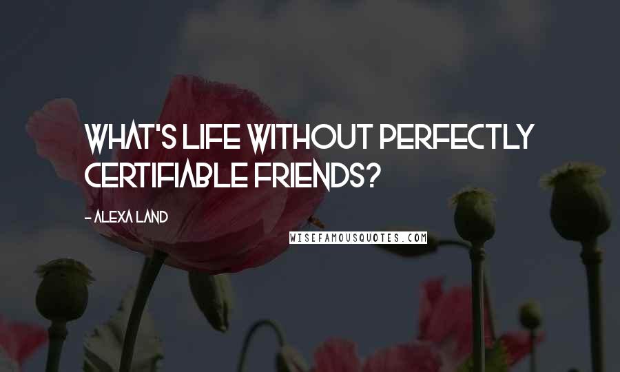 Alexa Land Quotes: What's life without perfectly certifiable friends?