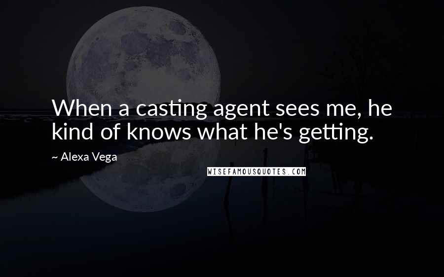 Alexa Vega Quotes: When a casting agent sees me, he kind of knows what he's getting.