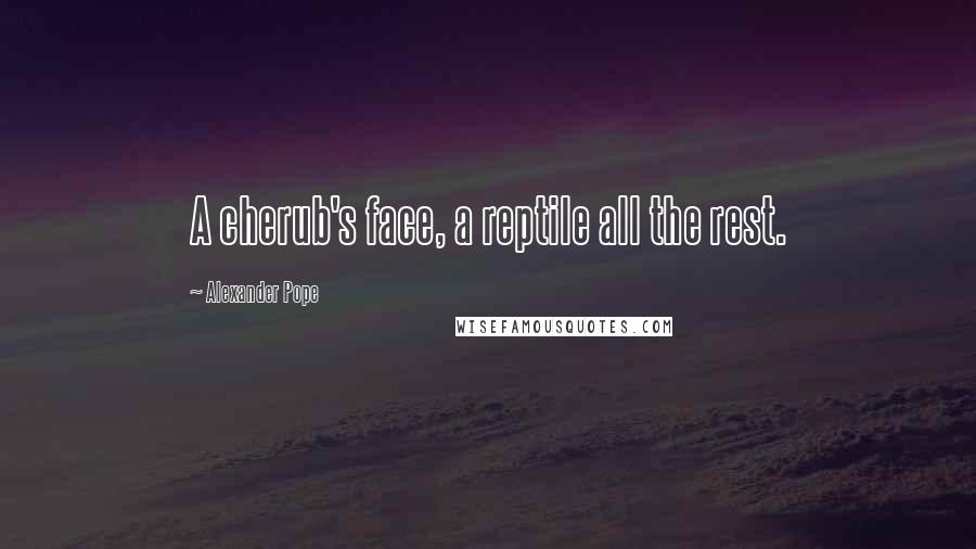 Alexander Pope Quotes: A cherub's face, a reptile all the rest.