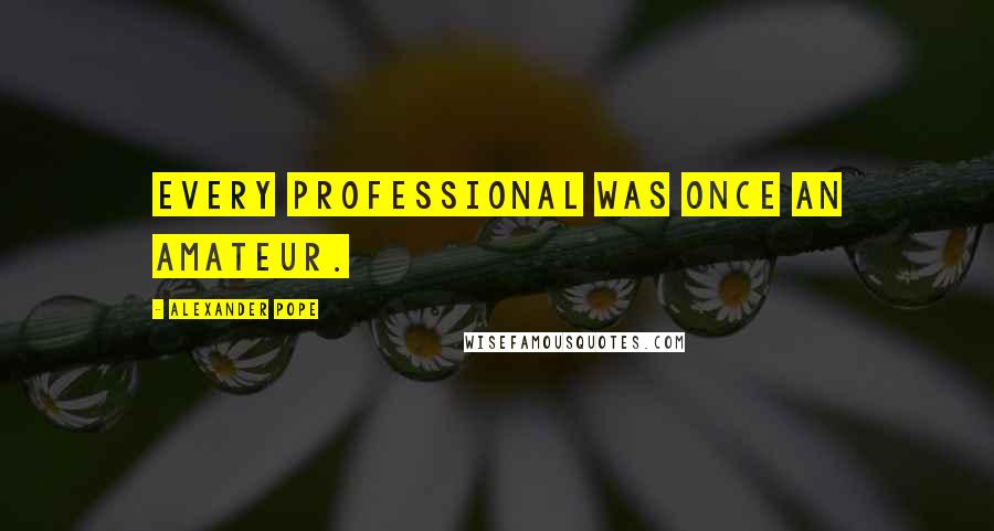 Alexander Pope Quotes: Every professional was once an amateur.