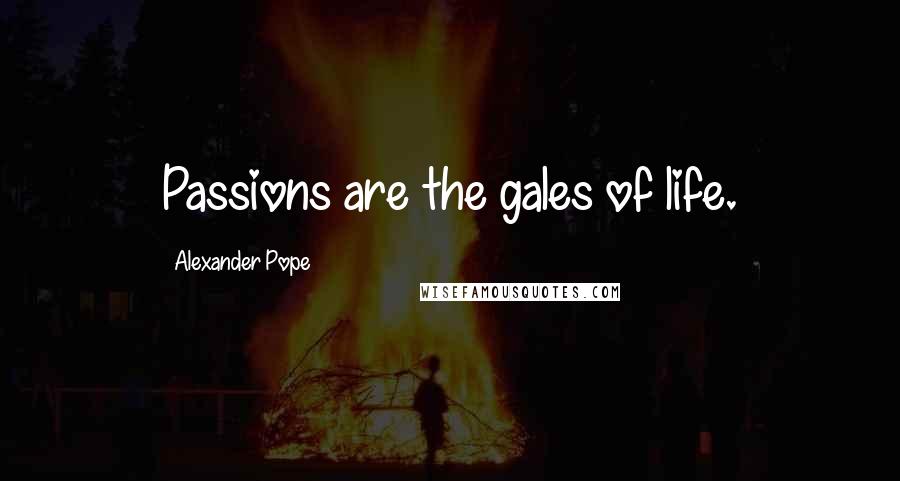 Alexander Pope Quotes: Passions are the gales of life.