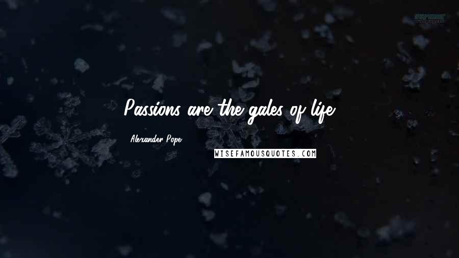 Alexander Pope Quotes: Passions are the gales of life.