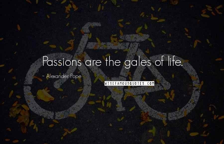 Alexander Pope Quotes: Passions are the gales of life.