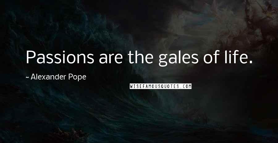 Alexander Pope Quotes: Passions are the gales of life.