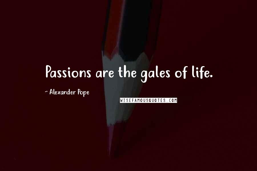 Alexander Pope Quotes: Passions are the gales of life.