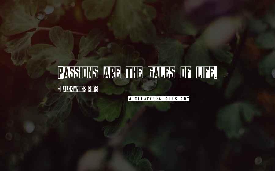 Alexander Pope Quotes: Passions are the gales of life.