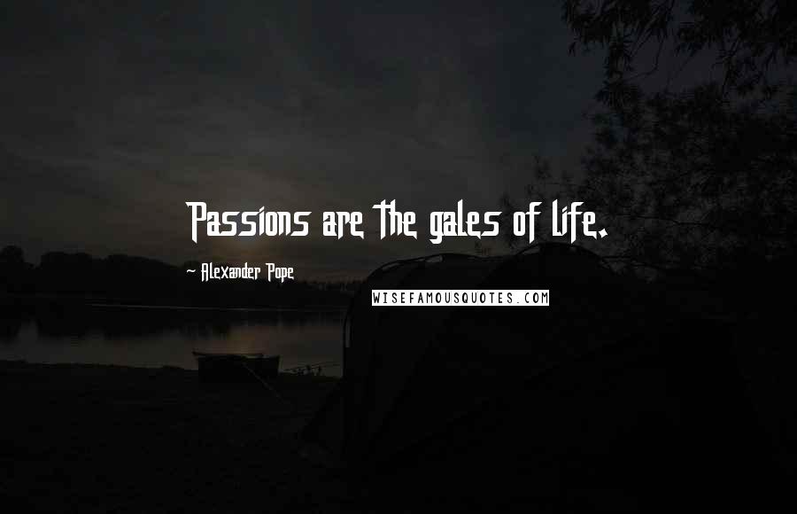 Alexander Pope Quotes: Passions are the gales of life.