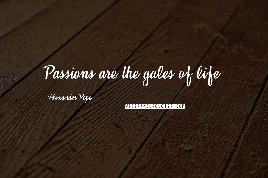 Alexander Pope Quotes: Passions are the gales of life.