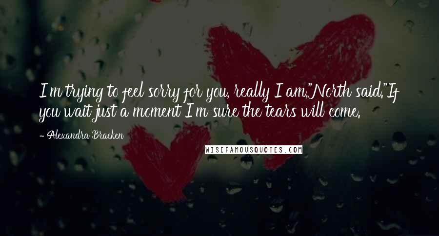Alexandra Bracken Quotes: I'm trying to feel sorry for you, really I am,"North said."If you wait just a moment I'm sure the tears will come.